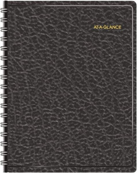 AT-A-GLANCE - 365 Sheet, 8-1/2 x 11", Appointment Book - Black - Best Tool & Supply