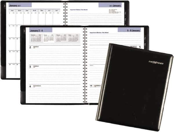 DayMinder - 26 Sheet, 6-7/8 x 8-3/4", Weekly/Monthly Planner - Black - Best Tool & Supply