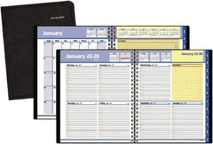 AT-A-GLANCE - 38 Sheet, 8 x 9-7/8", Weekly/Monthly Planner - Black - Best Tool & Supply