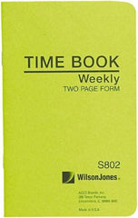 Wilson Jones - 36 Sheet, 4-1/8 x 6-3/4", Foreman\x92s Time Book - White - Best Tool & Supply