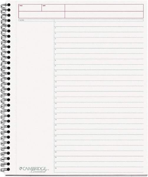 Cambridge - 80 Sheet, 8-1/2 x 11", Business Notebook - Black - Best Tool & Supply