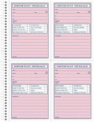 TOPS - 400 Sheet, 8-1/2 x 11-3/4", Telephone Message Book - Pink - Best Tool & Supply