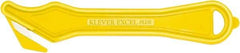 Klever Innovations - Recessed/Hook Blade Safety Cutter - 1-5/8" Carbon Steel Blade, Yellow Nylon Handle, 1 Blade Included - Best Tool & Supply