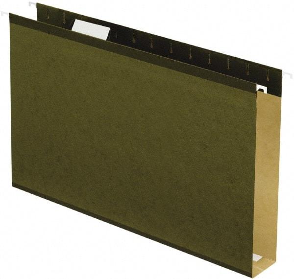 Pendaflex - 9-1/2 x 14-1/2", Legal, Standard Green, Hanging File Folder - 11 Point Stock, 1/5 Tab Cut Location - Best Tool & Supply