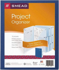 SMEAD - 8-1/2 x 11", Letter Size, Navy Blue, Expansion Folders - 1/3 Tab Cut Location - Best Tool & Supply