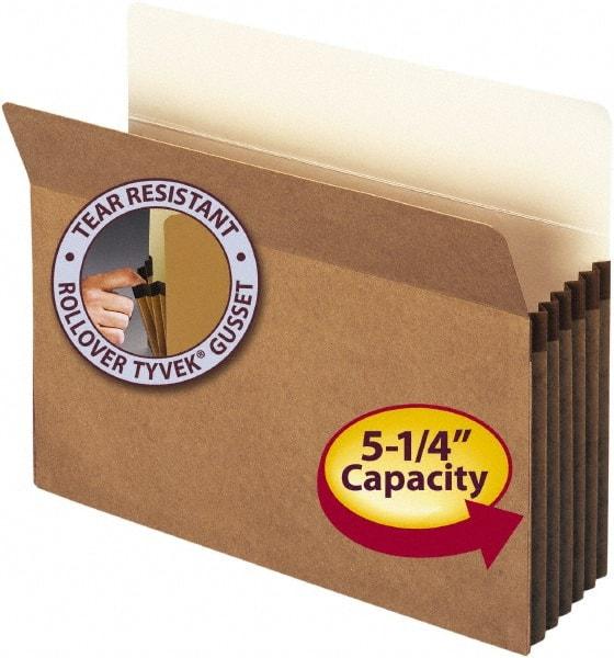 SMEAD - 8-1/2 x 11", Letter Size, Brown, 5-1/4" Expanding Wallet - 11 Point Stock, Straight Tab Cut Location - Best Tool & Supply