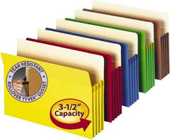 SMEAD - 8-1/2 x 11", Letter Size, Assorted Colors, Expansion Folders - Straight Tab Cut Location - Best Tool & Supply