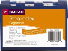 SMEAD - 8-1/2 x 11", Letter Size, Navy, Index Folder - 1/6 Tab Cut Location - Best Tool & Supply