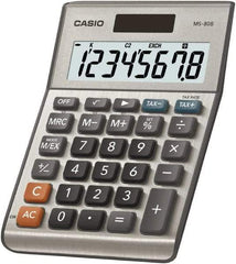 Casio - 8-Digit LCD Financial Calculator - 8 x 1 Display Size, Silver, Battery & Solar Powered, 1-1/2" Long x 5-3/4" Wide - Best Tool & Supply