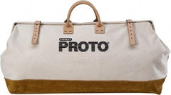 Proto - 1 Pocket Polyester/Leather Tool Bag - 17" Wide x 27" Deep x 12" High - Best Tool & Supply