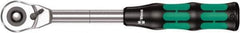 Wera - 1/2" Drive Pear Head Ratchet - Chrome Vanadium Finish, 11" OAL, 72 Gear Teeth, Ergonomic Cushion Grip Handle - Best Tool & Supply