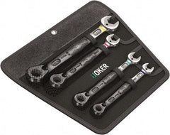 Wera - 4 Piece, 7/16" to 3/4", Combination Wrench Set - Inch Measurement Standard, Chrome Vanadium Finish, Comes in Nylon Pouch - Best Tool & Supply