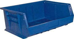 Durham - 14-5/8" Deep, Blue Plastic Hang and Stack Bins - 7" High x 16-3/4" Wide x 14-5/8" Long - Best Tool & Supply