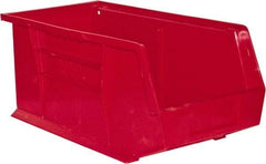 Durham - 14-5/8" Deep, Red Plastic Hang and Stack Bins - 7" High x 8-1/4" Wide x 14-5/8" Long - Best Tool & Supply