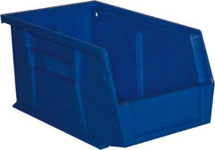 Durham - 11-3/8" Deep, Blue Plastic Hang and Stack Bins - 5" High x 5-1/2" Wide x 11-3/8" Long - Best Tool & Supply