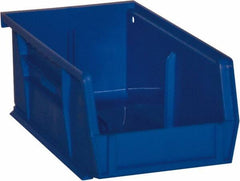 Durham - 7-7/16" Deep, Blue Plastic Hang and Stack Bins - 3" High x 4-3/16" Wide x 7-7/16" Long - Best Tool & Supply