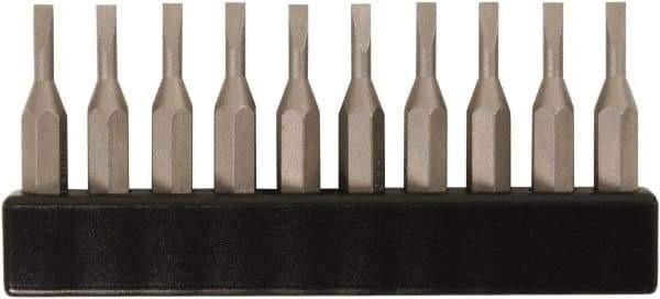 Wiha - 1.8mm Blade, 5/32" Drive Slotted Screwdriver Bit - 1-7/64" OAL - Best Tool & Supply