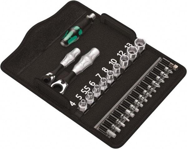 Wera - 27 Piece 1/4" Drive Ratchet Socket Set - Comes in Canvas Pouch - Best Tool & Supply