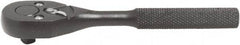 Proto - 1/4" Drive Pear Head Ratchet - Black Oxide Finish, 5" OAL, 90 Gear Teeth, Standard Handle, Reversible Head - Best Tool & Supply