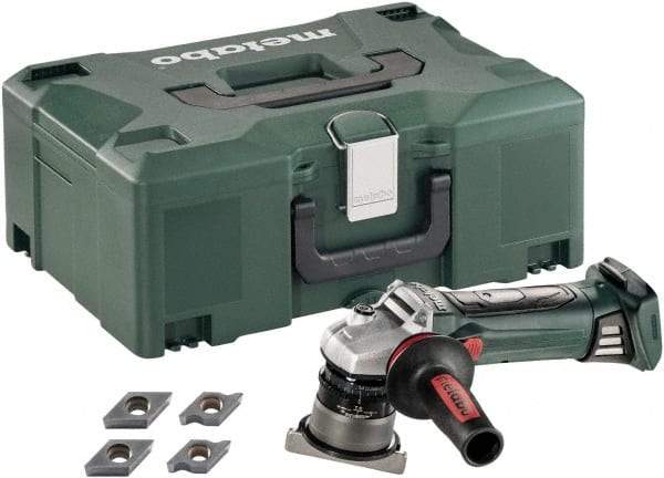 Metabo - 45° Bevel Angle, 5/32" Bevel Capacity, 7,000 RPM, Cordless Beveler - 5.5 Amps, 1/8" Min Workpiece Thickness - Best Tool & Supply