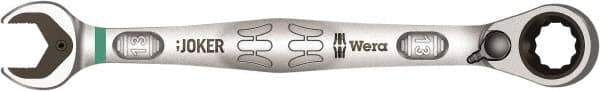 Wera - 15mm 12 Point Combination Wrench - 15° Offset Angle, 8" OAL, Chrome Molybdenum Steel, Chrome Finish - Best Tool & Supply