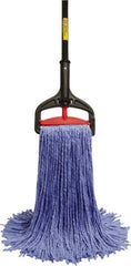 O-Cedar - Blue Deck Mop - 5" Long x 1-1/4" Wide Head, 60" Long Handle, Cotton Blend Head - Best Tool & Supply