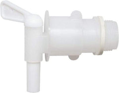 Detco - 3/4" NPT Plastic Rigid Drum Faucet - No Arrester, Manual Closing, 3" Long Extension - Best Tool & Supply