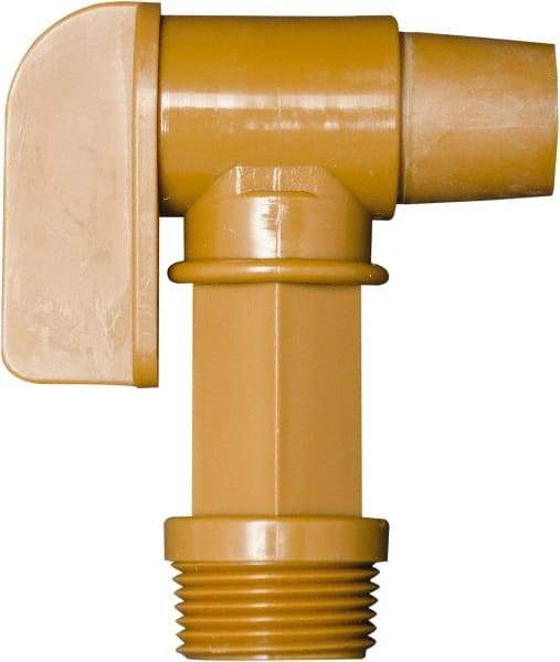 Detco - 3/4" NPT Plastic Rigid Drum Faucet - No Arrester, Manual Closing, 3" Long Extension - Best Tool & Supply