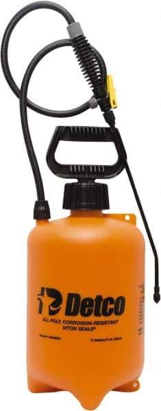 Detco - 2 Gal Chemical Safe Garden Hand Sprayer - Use with Cleaners/Degreasers, Polyethylene Tank, Wide Mouth, Flexible Hose - Best Tool & Supply