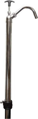 Detco - 5.8 Strokes per Gal, 3/4" Outlet, Metal Hand Operated Drum Pump - 22 oz per Stroke, 42-1/2" OAL, For 15 to 55 Gal Drums - Best Tool & Supply