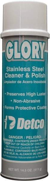 Detco - 20 fl oz Aerosol Stainless Steel Cleaner & Polish - Lemon Scented, Aerosol Can Container - Best Tool & Supply