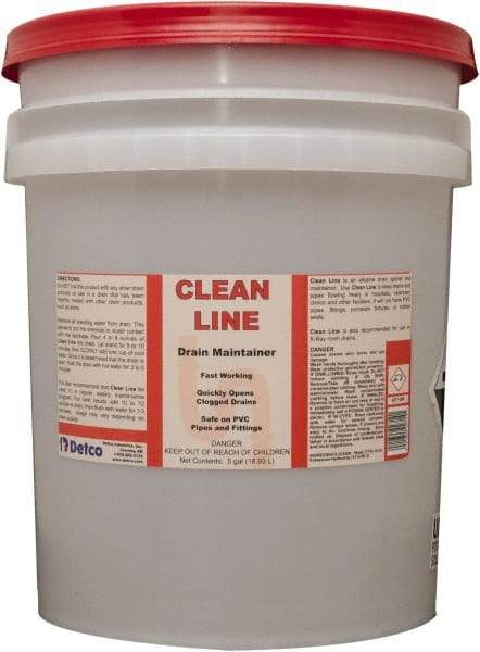 Detco - 5 Gal Liquid Drain Opener - Unscented, Pail - Best Tool & Supply