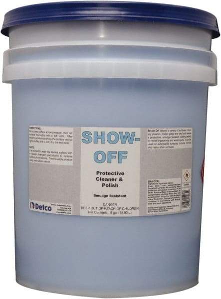 Detco - 5 Gal Pail Unscented Glass Cleaner - Use on Glass, Plastic Surfaces - Best Tool & Supply