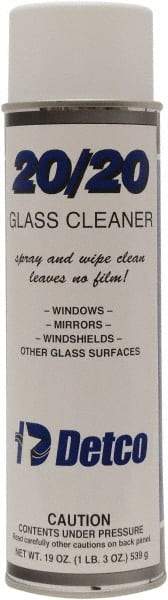 Detco - 20 oz Aerosol Can Mint Glass Cleaner - Use on Glass - Best Tool & Supply