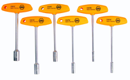 6 Piece - 3/16 - 1/2" - Ergonomic Comfort Grip T-Handle Inch Nut Driver Set - Best Tool & Supply