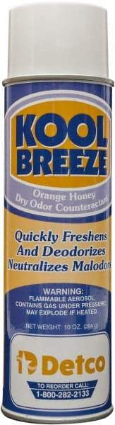 Detco - 20 oz Aerosol Can Deodorizer - Aerosol, Orange-Honey Scent, Environmentally Safe - Best Tool & Supply