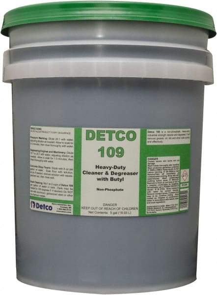 Detco - 5 Gal Bucket Cleaner/Degreaser - Liquid, Butyl-Based, Unscented - Best Tool & Supply