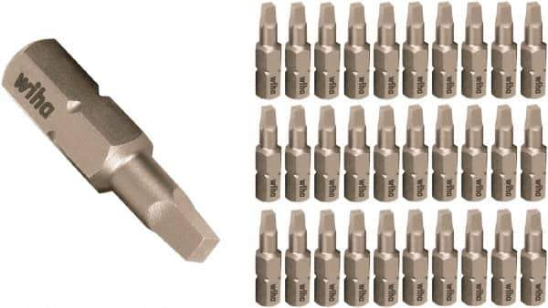 Wiha - 1/4" Drive, #3 Insert Screwdriver Bit - 25mm OAL - Best Tool & Supply