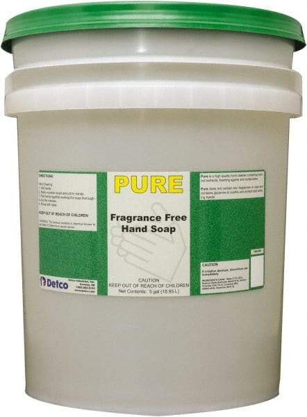 Detco - 5 Gal Pail Liquid Hand Cleaner - Pale Yellow, Fragrance Free Scent - Best Tool & Supply