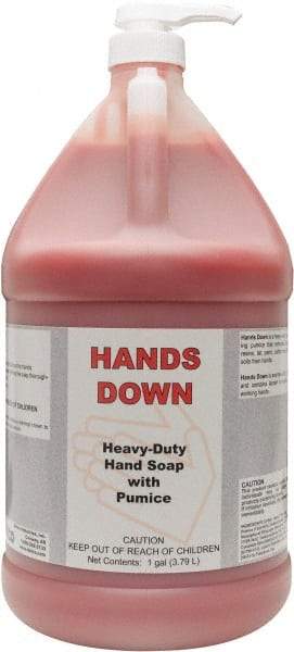 Detco - 1 Gal Pump Bottle Gel Hand Cleaner with Grit - Red, Cherry Scent - Best Tool & Supply