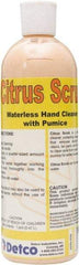 Detco - 16 oz Squeeze Bottle Cream Hand Cleaner with Grit - Orange (Color), Citrus Scent - Best Tool & Supply