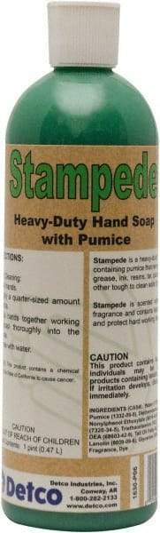 Detco - 16 oz Bottle Gel Hand Cleaner with Grit - Green, Almond Scent - Best Tool & Supply