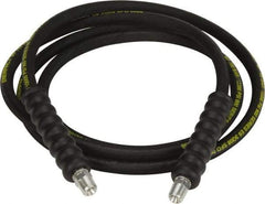 Enerpac - 1/4" Inside Diam x 3/8 NPT 10' Hydraulic Pump Hose - 10,000 psi, 3/8 NPTF Male Opposite End, Rubber - Best Tool & Supply