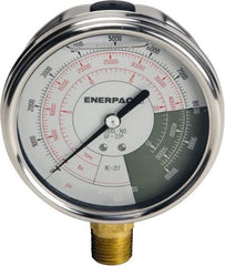 Enerpac - Hydraulic Pressure Gages & Adapters Type: Liquid-Filled Gauge Pressure Rating: 0 - 10000 - Best Tool & Supply