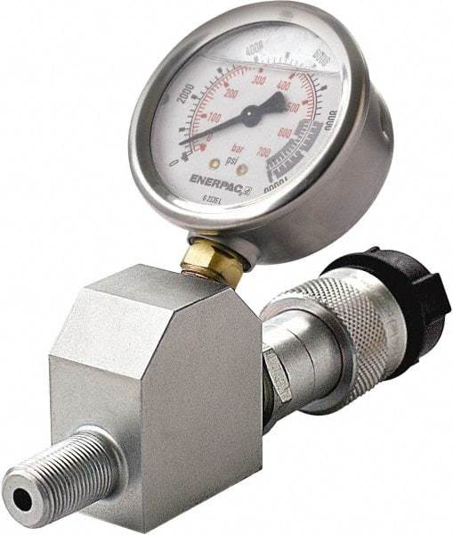 Enerpac - Hydraulic Pressure Gages & Adapters Type: Liquid-Filled Gauge Pressure Rating: 0 - 10000 - Best Tool & Supply