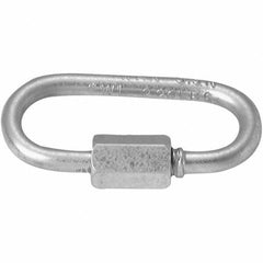 Campbell - Zinc Plated Carbon Steel Quick Link - 1/8" Diameter, 220 Lb Load Limit - Best Tool & Supply