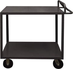 Durham - 3,600 Lb Capacity, 18" Wide x 36" Long x 37-5/8" High Service Cart - 2 Shelf, Steel, 2 Rigid/2 Swivel Casters - Best Tool & Supply