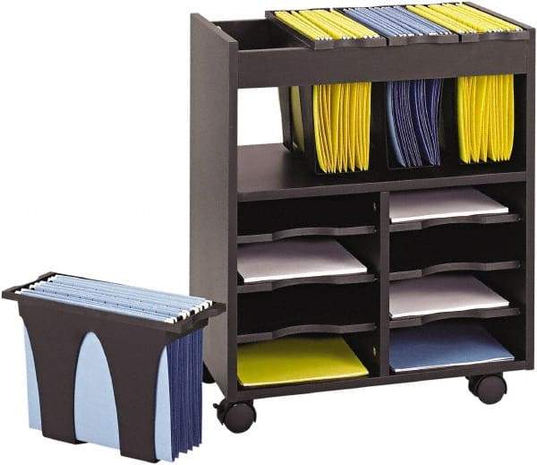 Safco - 28" Wide x 14-3/4" Long x 26" High File Cart - 1 Shelf, 1 Slot, Plastic - Best Tool & Supply