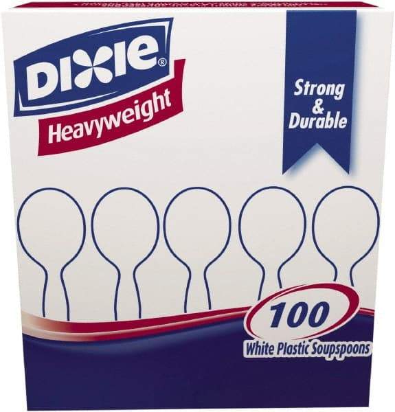 Dixie - Plastic Cutlery, Heavyweight Soup Spoons, 100/B oz - White - Best Tool & Supply