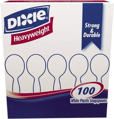 Dixie - Plastic Cutlery, Heavyweight Soup Spoons, 100/B oz - White - Best Tool & Supply